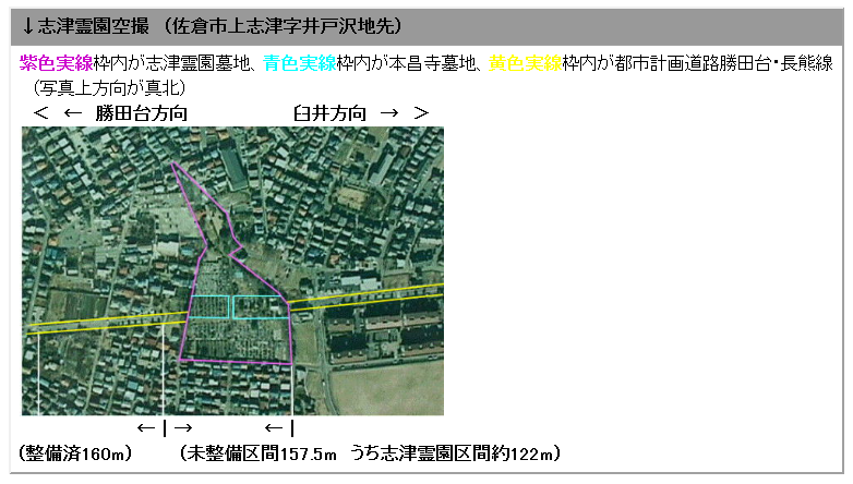 志津霊園空撮（佐倉市上志津字井戸沢地先）