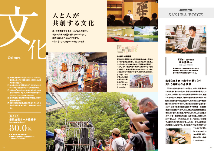 佐倉市勢ガイドブックの文化 人と人が共創する文化のページ