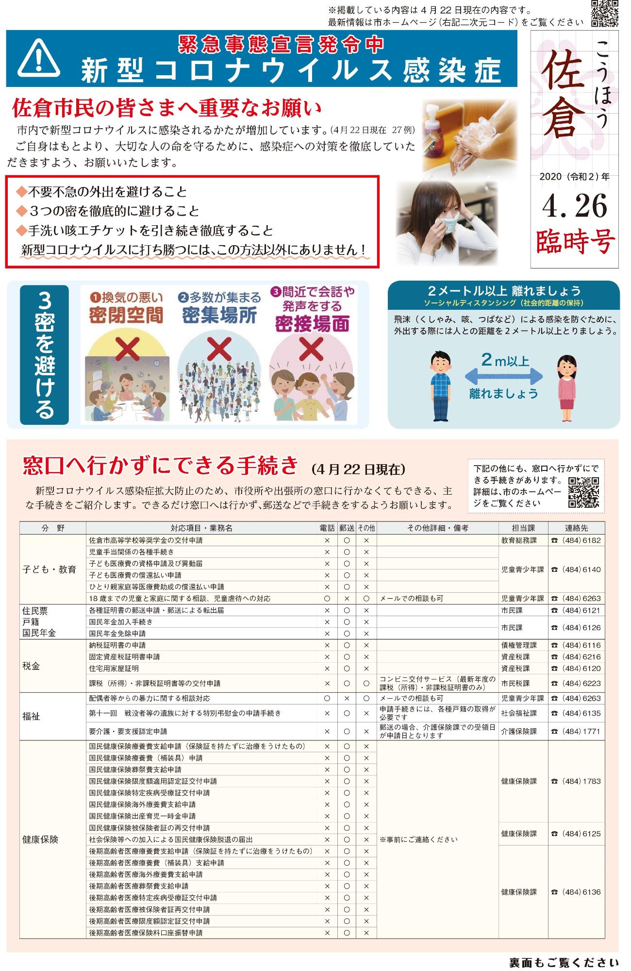 こうほう佐倉4月26日号 表紙