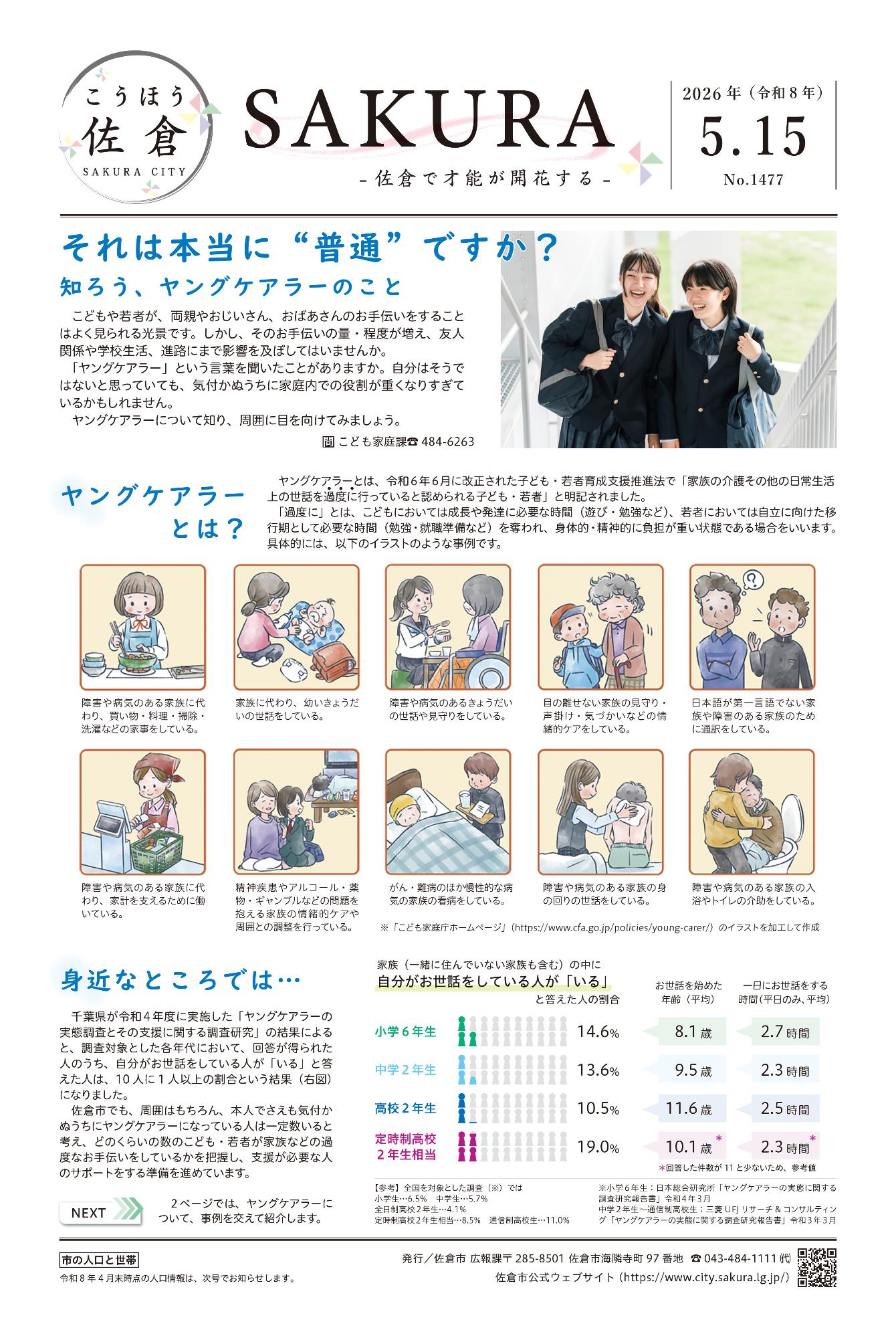 こうほう佐倉5月15日号 表紙