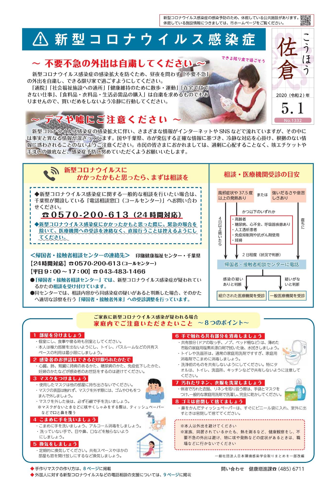 こうほう佐倉5月1日号 表紙