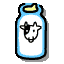 牛の顔の絵が書かれている牛乳瓶のイラスト