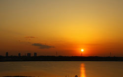 印旛沼サンセットヒルズの夕景