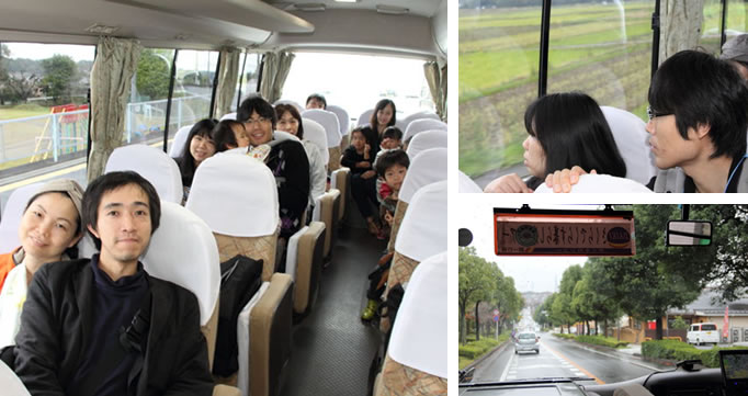 バスの車中から佐倉市内を見学。