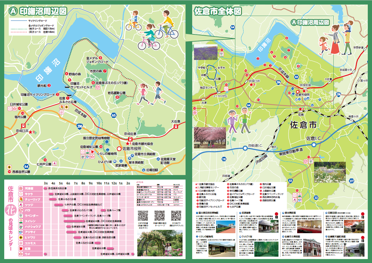 佐倉花めぐりマップ地図面