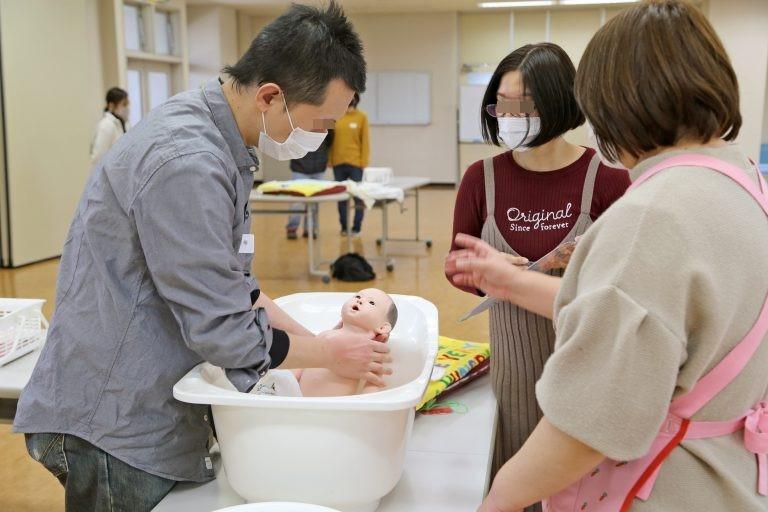 沐浴実習の様子