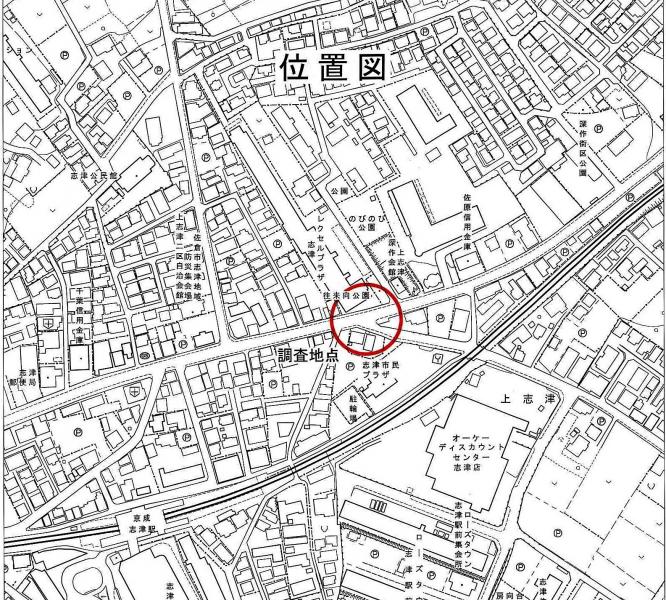 上志津入口交差点交通量調査箇所位置図
