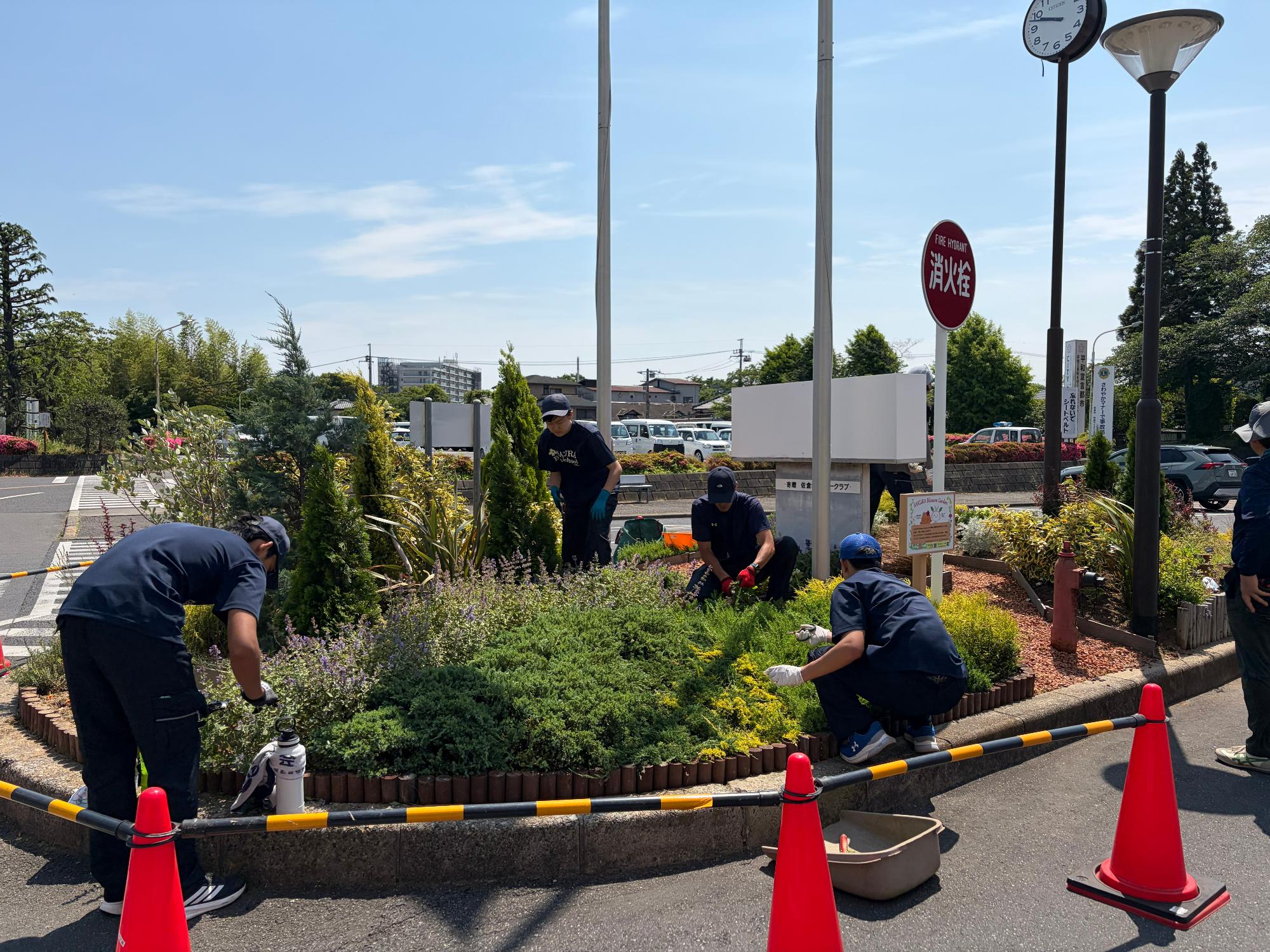 皆で雑草取り