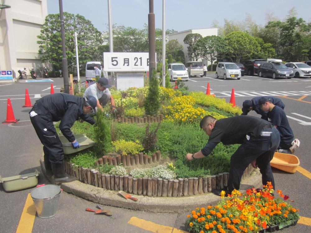 みんなで草取り