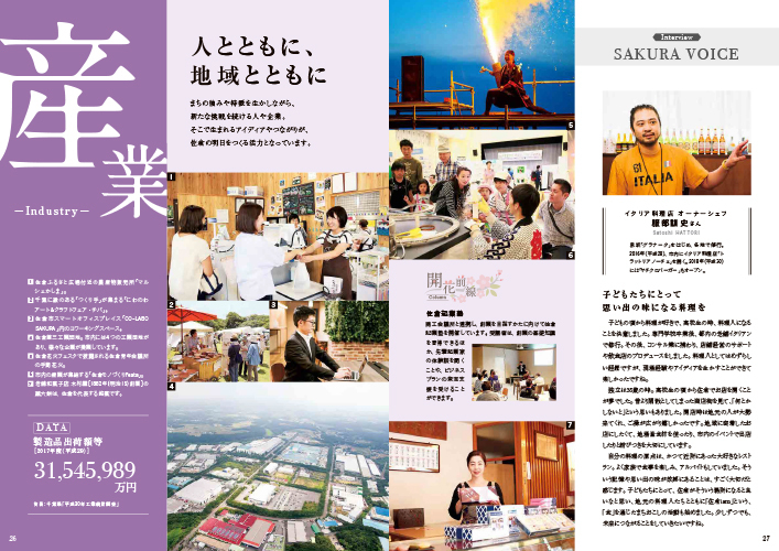 佐倉市勢ガイドブックの産業 人とともに、地域とともにのページ